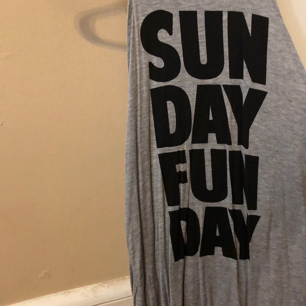 Workout tank. Sunday Fun Day